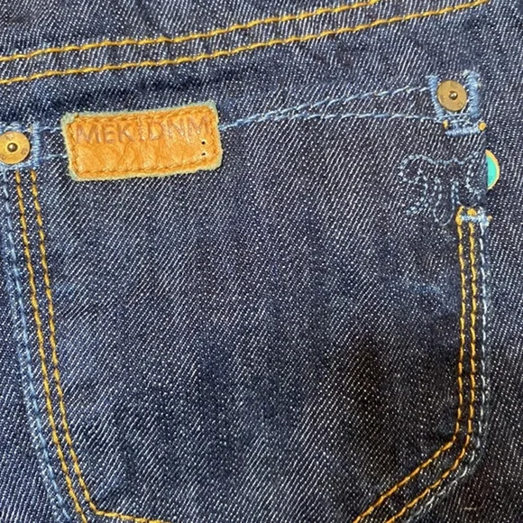 Mek Denim Milos Fxh Distressed Cut off Jeans Shorts Blue Cotton Denim Size 26 - Picture 4 of 8